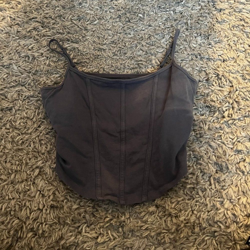 Hollister grey corset tank size large